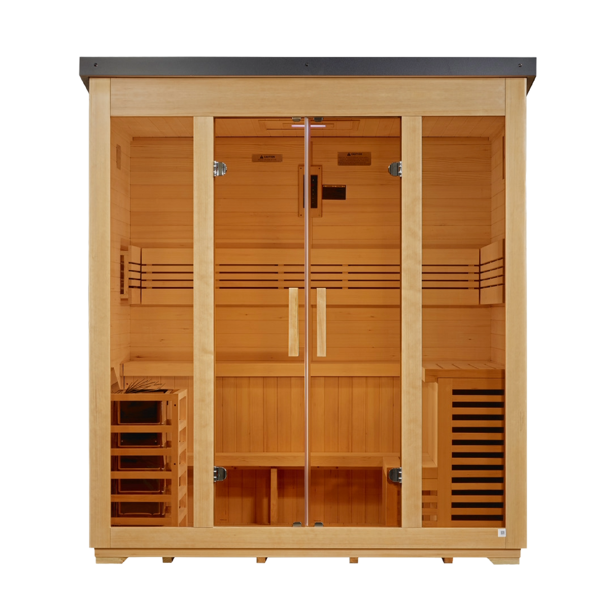 ***New 2026 Model*** Golden Designs "Vorarlberg" 5 Person Traditional Flat Roof Outdoor Sauna (GDI-8005-01)