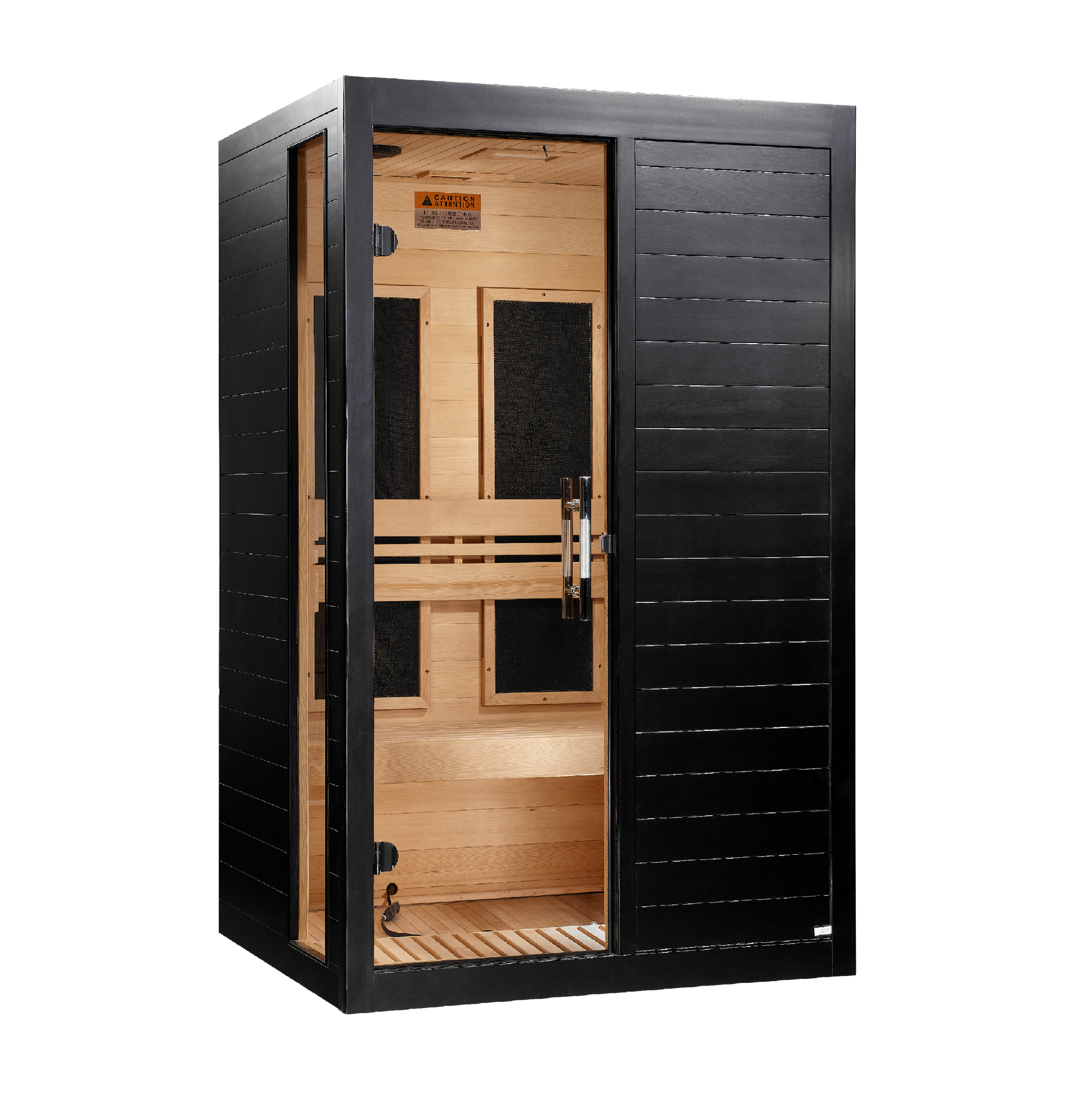 ***New 2026 Model*** Dynamic "Veneto" Black Finish 1-2 Person Ultra Low EMF FAR IR Sauna (DYN-6115-06 Elite)