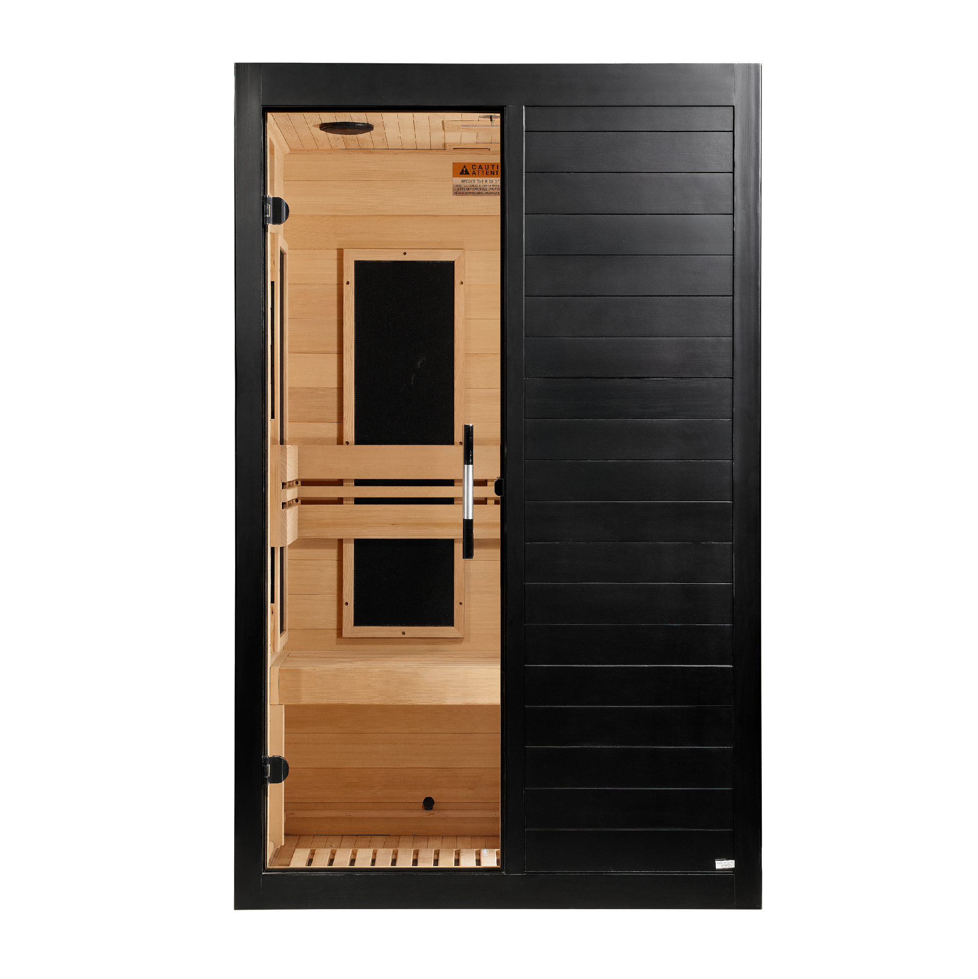 ***New 2026 Model*** Dynamic "Lucca" Black Finish 2 Person Low EMF FAR IR Sauna (DYN-6215-06)
