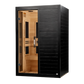 ***New 2026 Model*** Dynamic "Lucca" Black Finish 2 Person Low EMF FAR IR Sauna (DYN-6215-06)