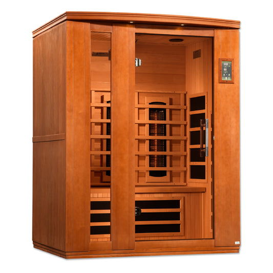 Dynamic Lugano 3 Person Full Spectrum Infrared Sauna - Canadian Hemlock