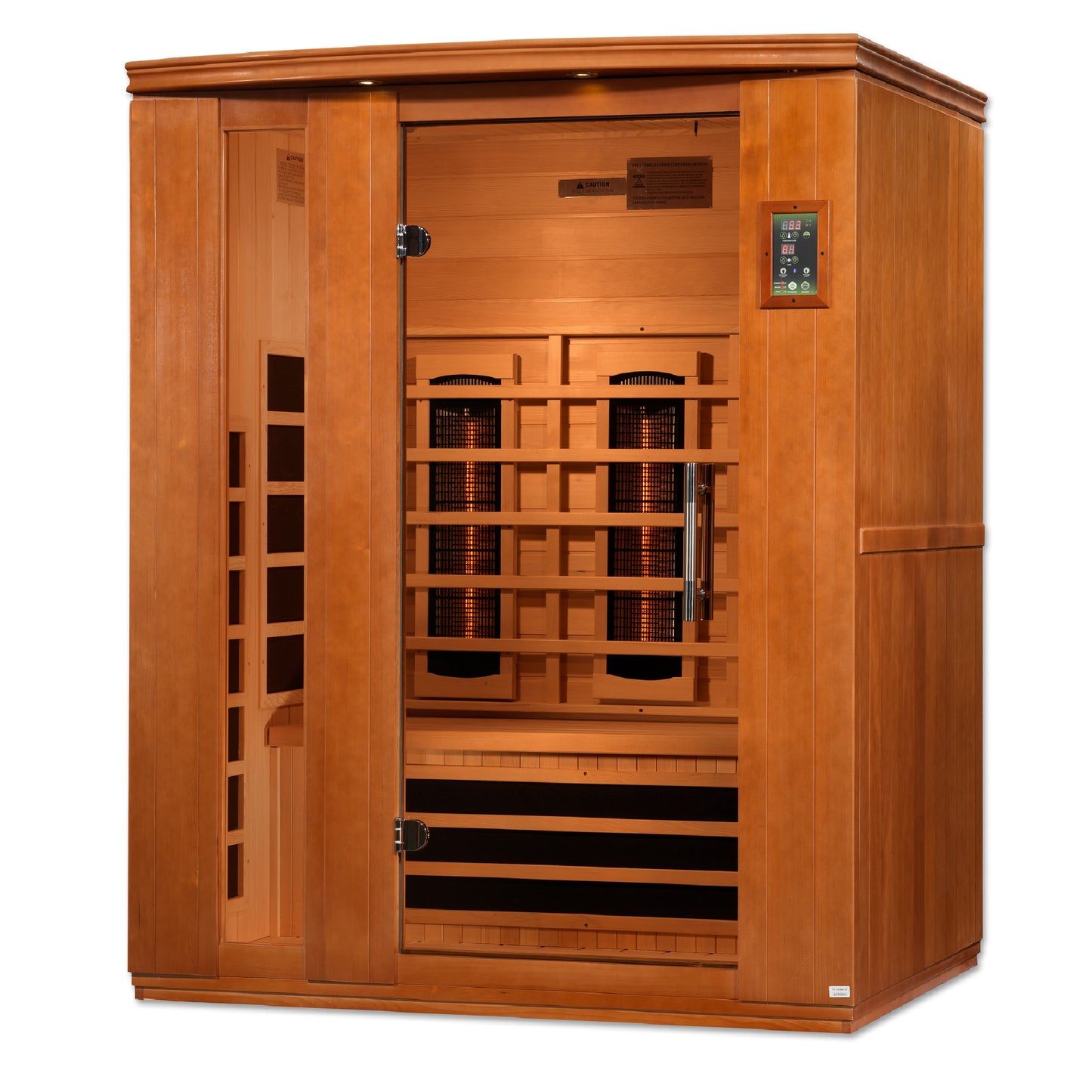 Dynamic Lugano 3 Person Full Spectrum Infrared Sauna - Canadian Hemlock