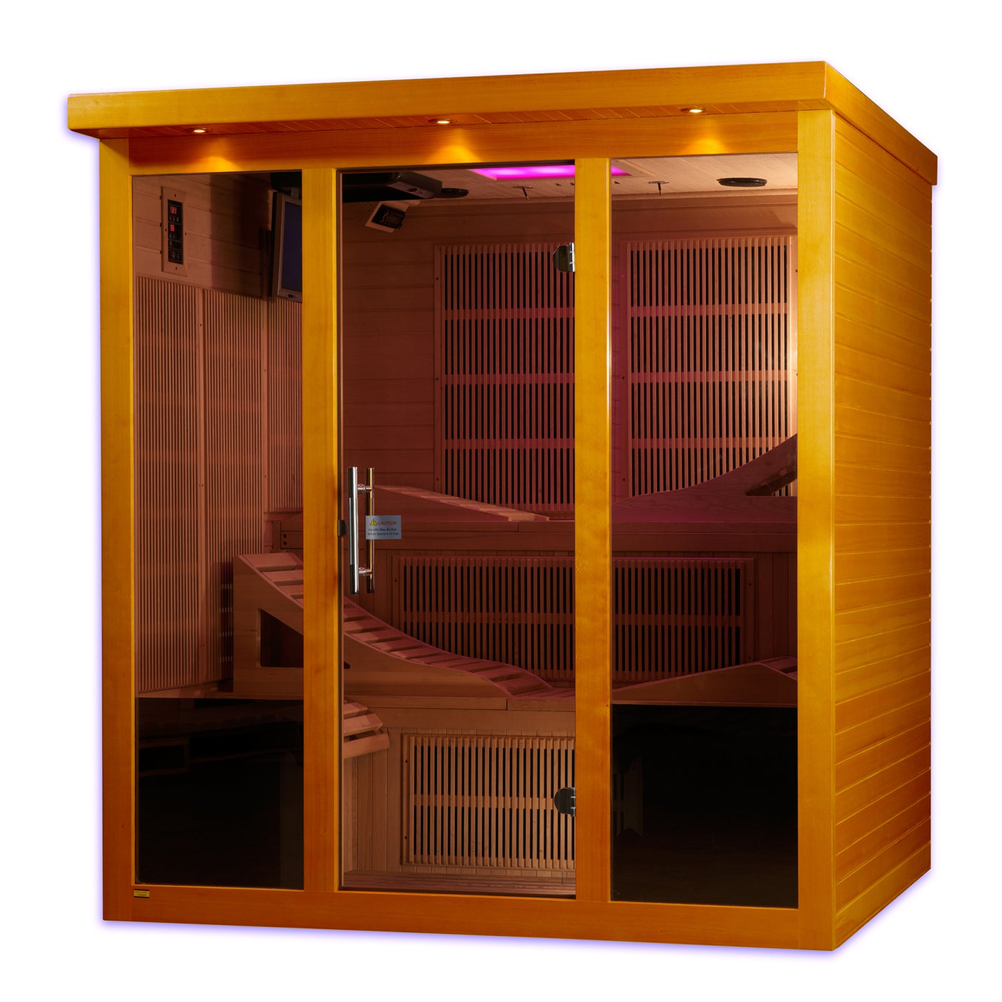 Dynamic Monaco 6 Person Near Zero EMF FAR Infrared Sauna (Natural Finish)