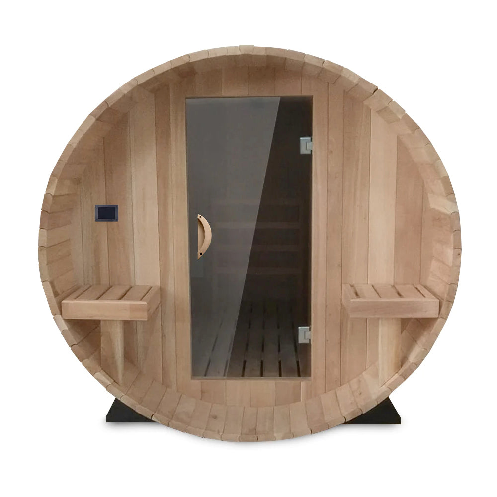 Scandia Electric Barrel Sauna with Canopy