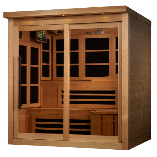 Golden Designs Monaco Limited Edition 6-person PureTech™ Near Zero EMF (Under 2MG) FAR Infrared Sauna