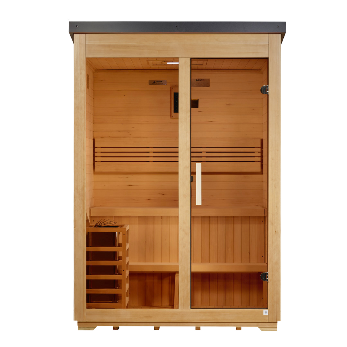 ***New 2026 Model*** Golden Designs "Arlberg" 3 Person Traditional Outdoor Steam Sauna - Flat Roof (GDI-8003-01)