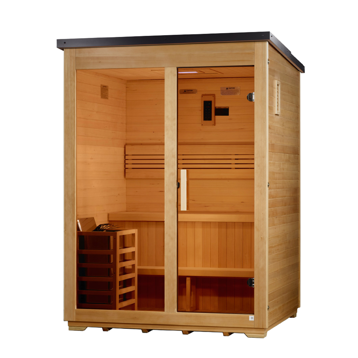 ***New 2026 Model*** Golden Designs "Arlberg" 3 Person Traditional Outdoor Steam Sauna - Flat Roof (GDI-8003-01)