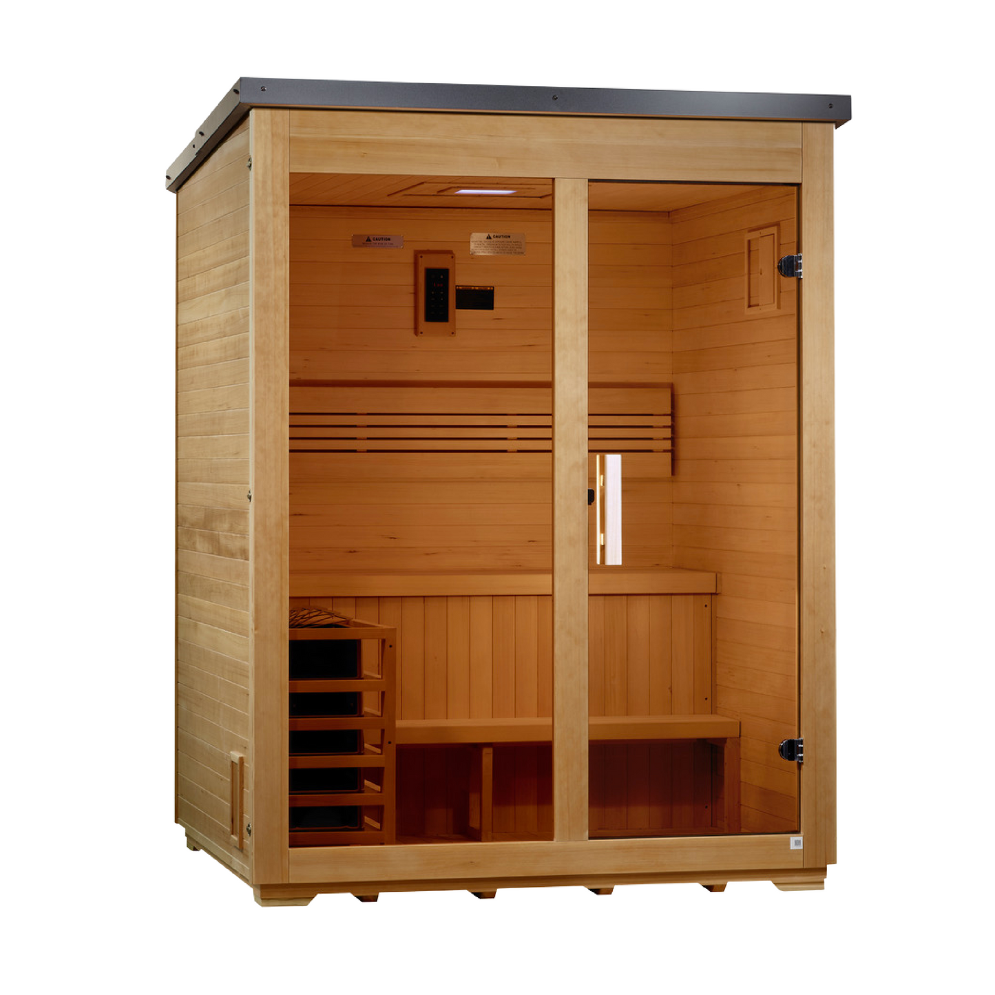 ***New 2026 Model*** Golden Designs "Arlberg" 3 Person Traditional Outdoor Steam Sauna - Flat Roof (GDI-8003-01)