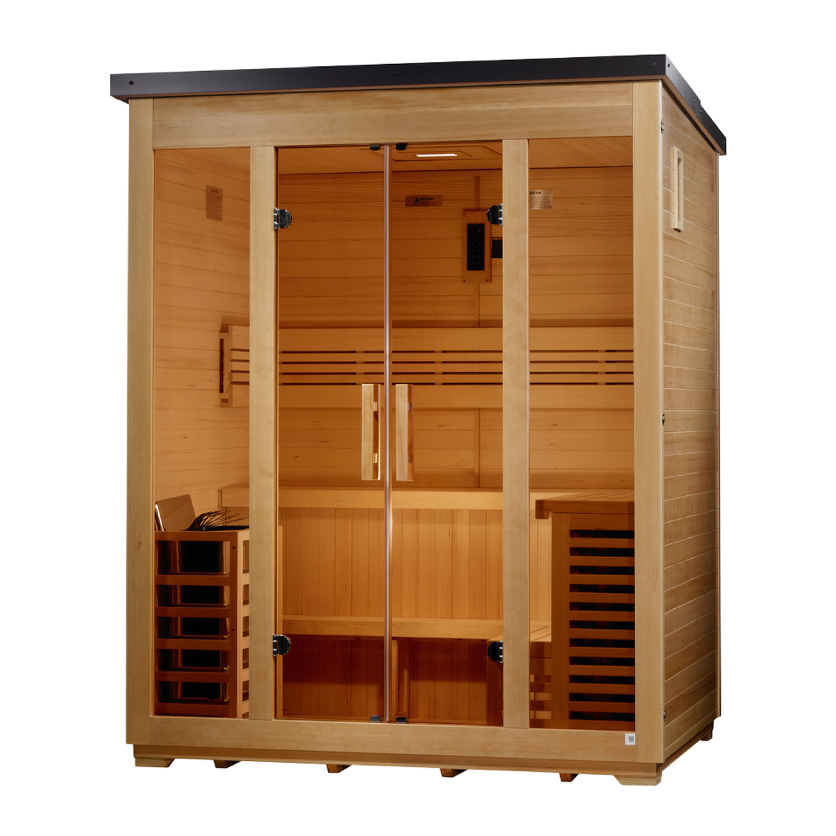 ***New 2026 Model*** Golden Designs "Vorarlberg" 5 Person Traditional Flat Roof Outdoor Sauna (GDI-8005-01)
