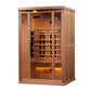 Golden Designs 2-Person Full Spectrum PureTech™ Near Zero EMF FAR Infrared Sauna with Himalayan Salt Bar
