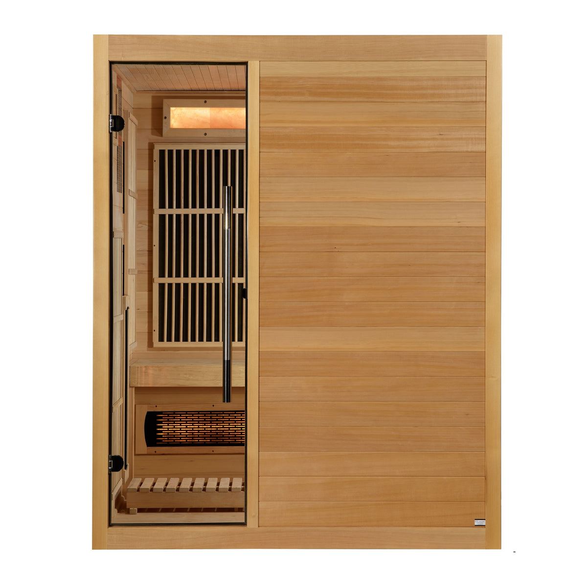 2026 Golden Designs "Soria" 3 Person Hybrid Sauna (Indoor) Full Spectrum and Harvia Traditional Stove (GDI-8330-01)