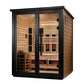 ***New 2026 Model*** Golden Designs "Loviisa" 3 Person, 2 Tone Barn Hybrid (PureTech™ Full Spectrum IR or Traditional Stove) Outdoor Sauna (