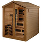 Golden Designs Kaskinen 6 Person Hybrid (PureTech™ Full Spectrum IR or Traditional Stove) Outdoor Sauna