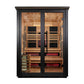 ***New 2026 Model*** Golden Designs "Kaskinen" 6 Person, 2 Tone Barn Hybrid (PureTech™ Full Spectrum IR or Traditional Stove) Outdoor Sauna 