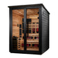 ***New 2026 Model*** Golden Designs "Kaskinen" 6 Person, Black Barn Hybrid (PureTech™ Full Spectrum IR or Traditional Stove) Outdoor Sauna (