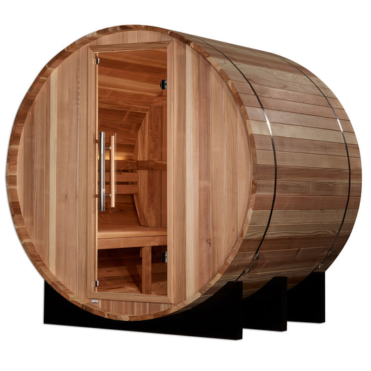 Golden Designs "St. Moritz" 2 Person Barrel Traditional Sauna - Pacific Cedar