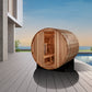 Golden Designs "St. Moritz" 2 Person Barrel Traditional Sauna - Pacific Cedar