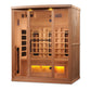 Golden Designs 3-Person Full Spectrum PureTech™ Near Zero EMF FAR Infrared Sauna with Himalayan Salt Bar