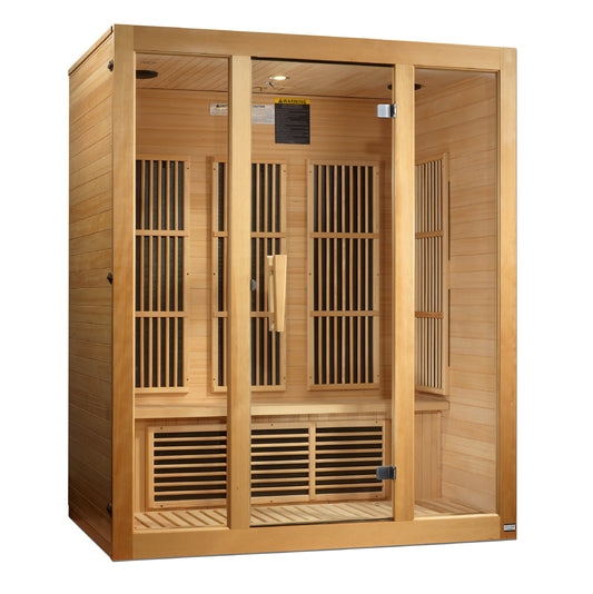 Maxxus Bellevue 3 person Low EMF FAR Infrared Sauna Canadian Hemlock