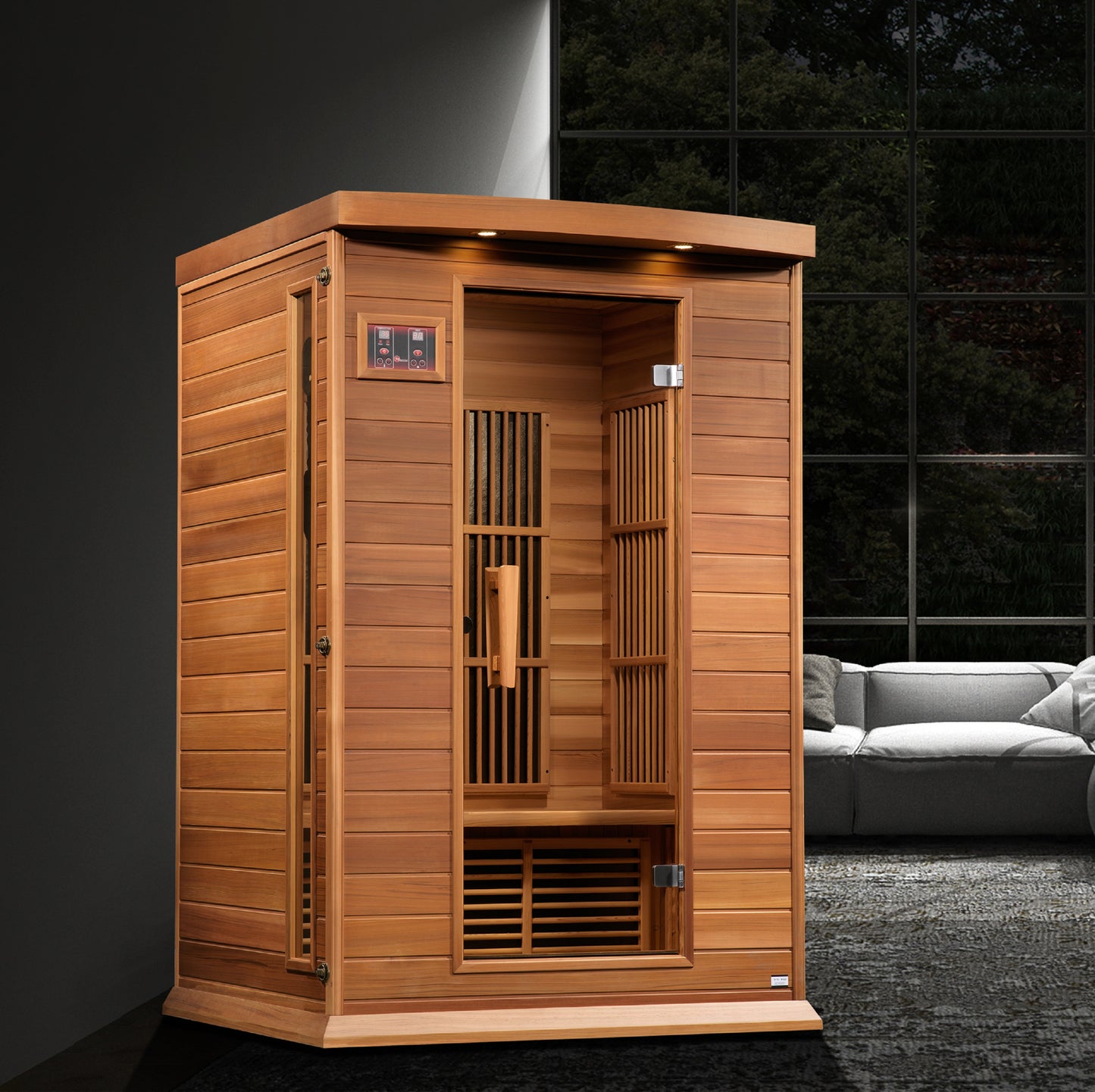 Maxxus Cholet Edition 2 Person Near Zero EMF FAR Infrared Sauna - Canadian Red Cedar