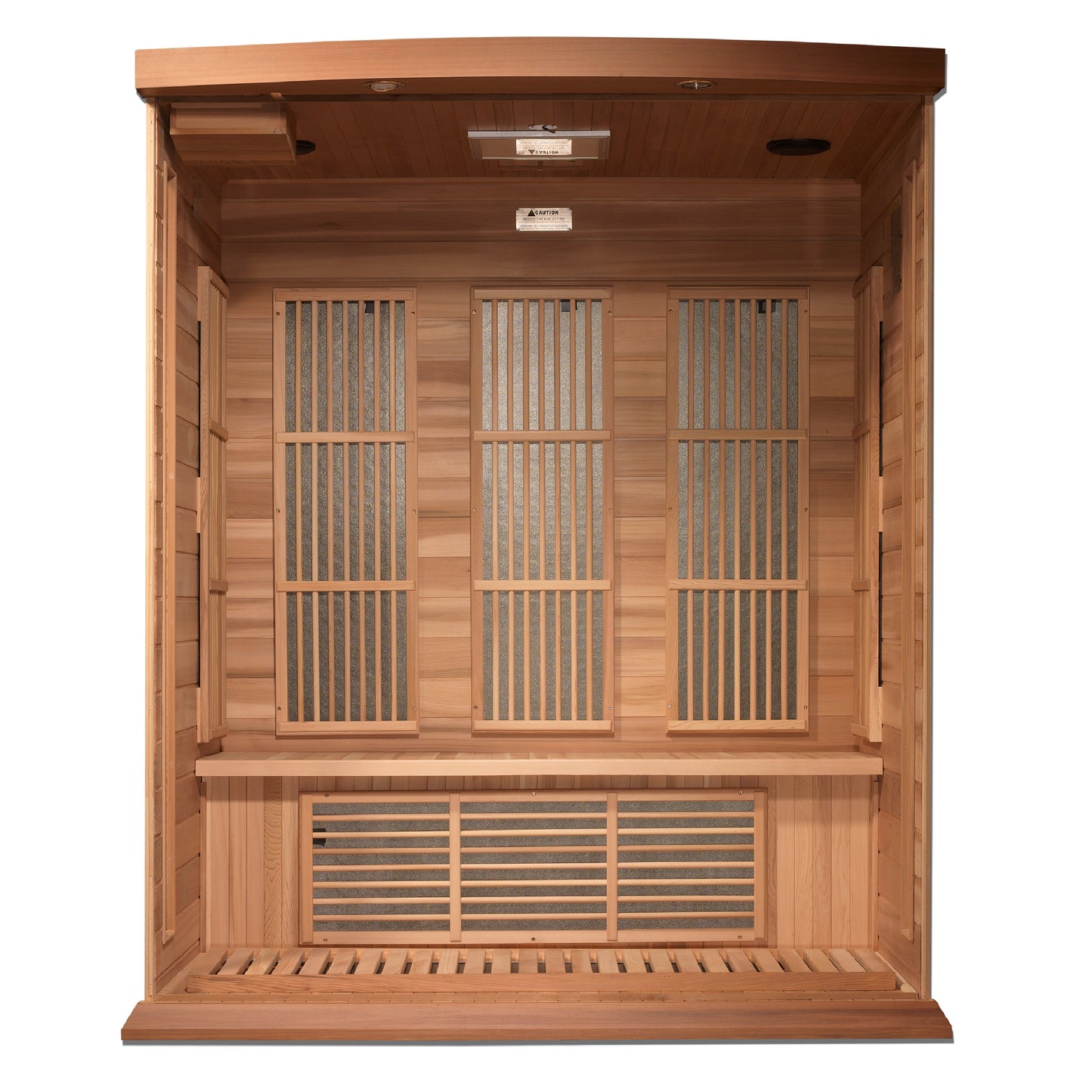 Maxxus Montilemar Edition 3 Person Near Zero EMF FAR Infrared Sauna - Canadian Red Cedar