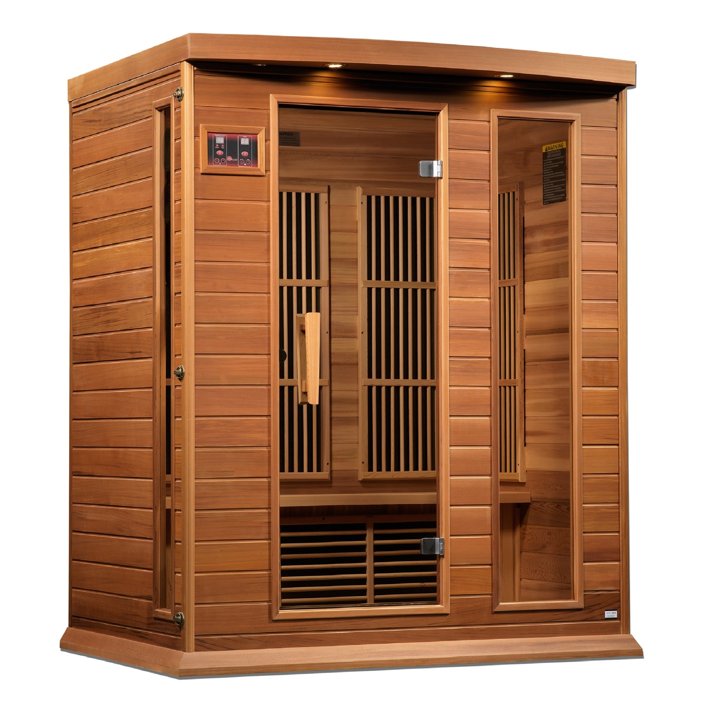 Maxxus Montilemar Edition 3 Person Near Zero EMF FAR Infrared Sauna - Canadian Red Cedar