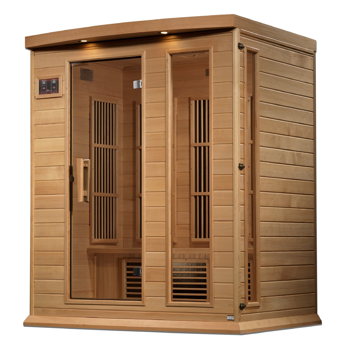 Maxxus 3 Person Near Zero EMF FAR Infrared Sauna - Canadian Hemlock