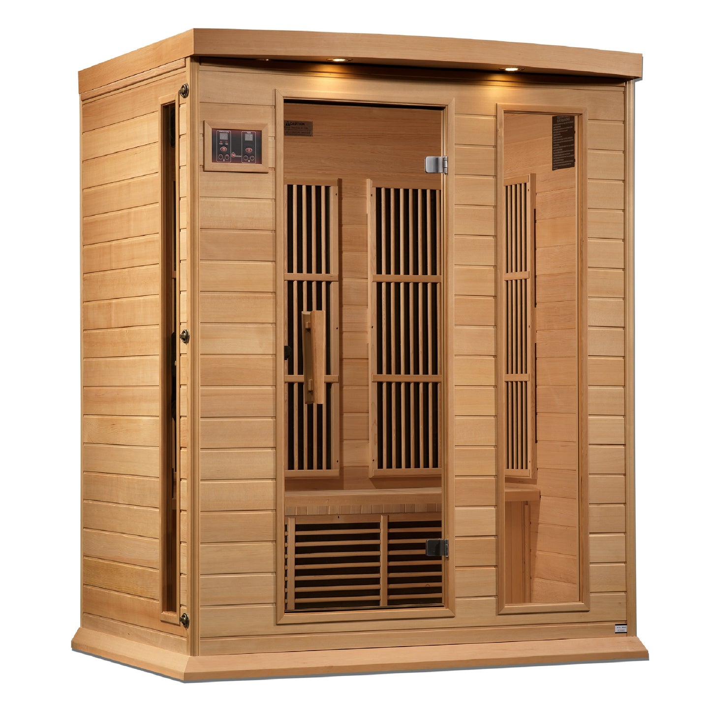 Maxxus 3 Person Near Zero EMF FAR Infrared Sauna - Canadian Hemlock