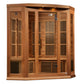 Maxxus Avignon Edition 3 Person Corner Near Zero EMF FAR Infrared Sauna - Canadian Red Cedar