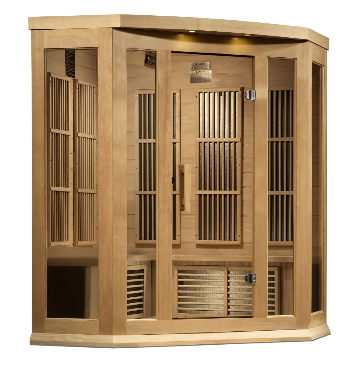 Maxxus 3 Person Corner Near Zero EMF FAR IR Sauna (MX-K356-01-ZF HEM)