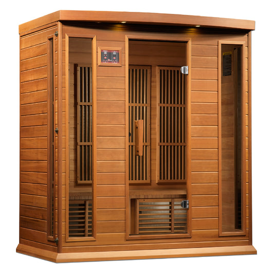 Maxxus Chaumont Edition 4 Person Near Zero EMF FAR Infrared Sauna - Canadian Red Cedar