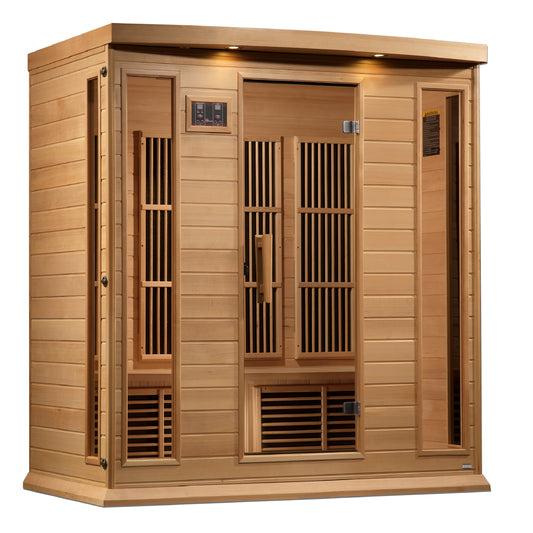 Maxxus 4 Person Near Zero EMF FAR Infrared Sauna - Canadian Hemlock