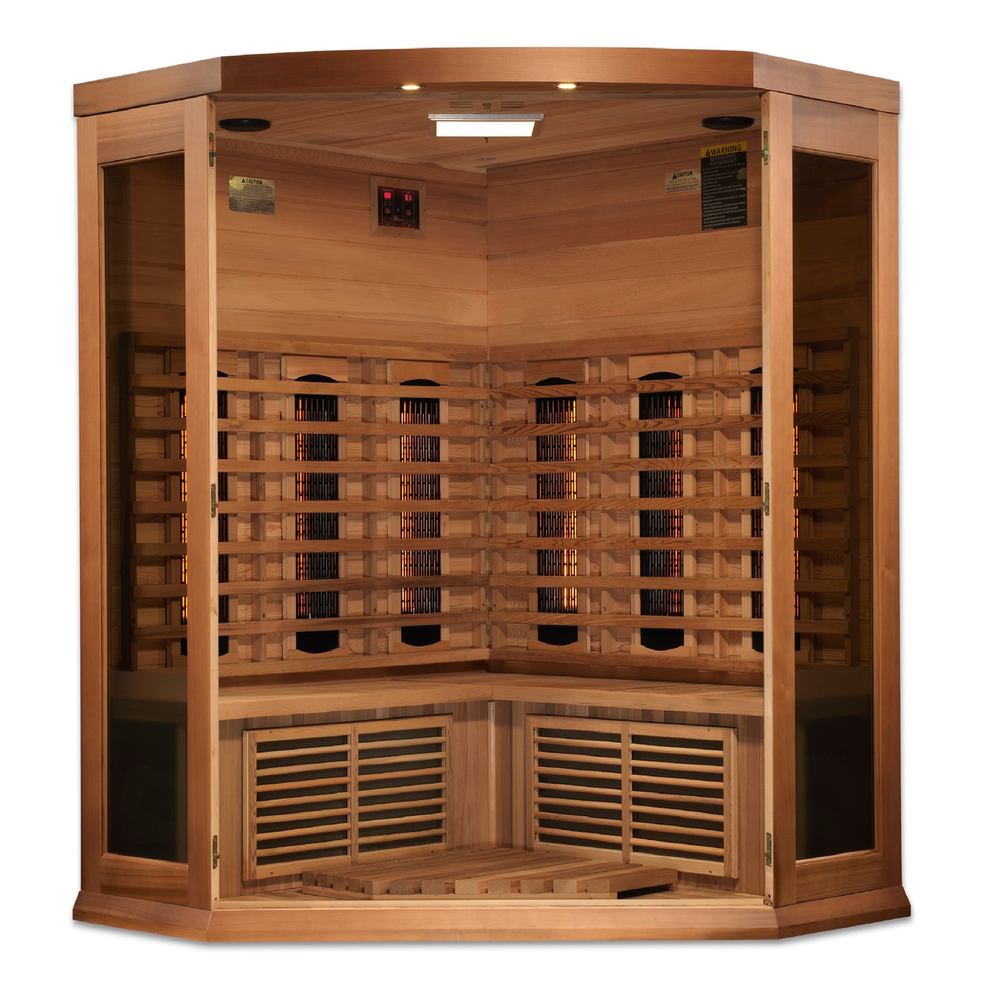 Maxxus 3-Person Corner Full Spectrum Near Zero EMF (Under 2MG) FAR Infrared Sauna