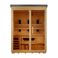 ***New 2026 Model*** Golden Designs "Carinthia" 3 Person Hybrid (PureTech™ Full Spectrum IR or Traditional Stove) Flat Roof Outdoor Sauna (G