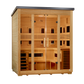 ***New 2026 Model*** Golden Designs "Gargellen" 5 Person Hybrid (PureTech™ Full Spectrum IR or Traditional Stove) Flat Roof Outdoor Sauna (G