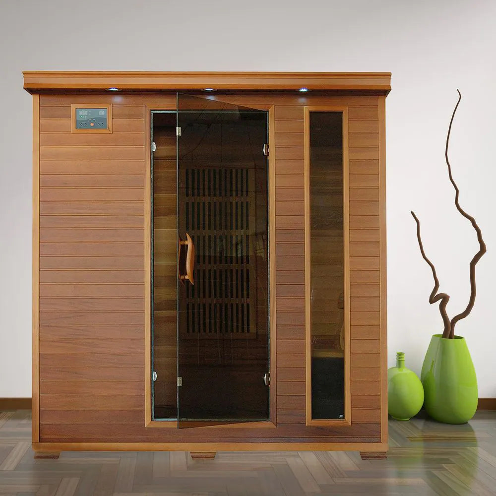 4-Person Cedar Infrared Sauna with 9 Carbon Heaters