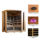 4-Person Hemlock Corner Infrared Sauna with 10 Carbon Heaters