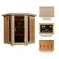 4-Person Hemlock Corner Infrared Sauna with 10 Carbon Heaters